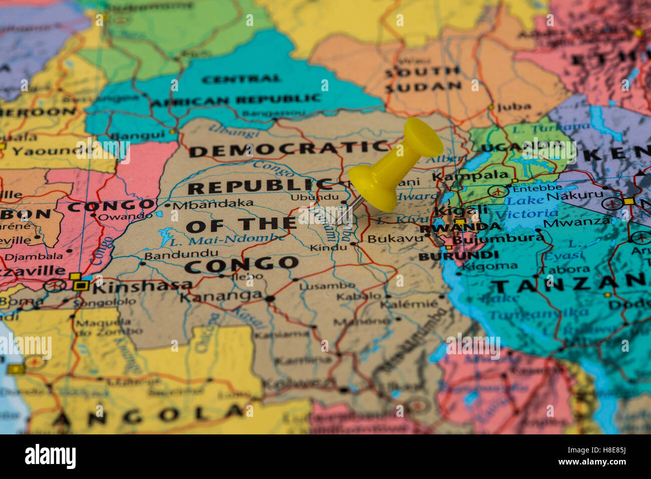 Mappa della repubblica del congo immagini e fotografie stock ad alta