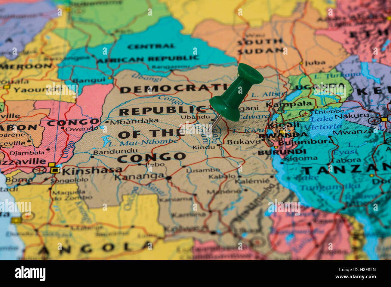 Mappa della repubblica del congo immagini e fotografie stock ad alta