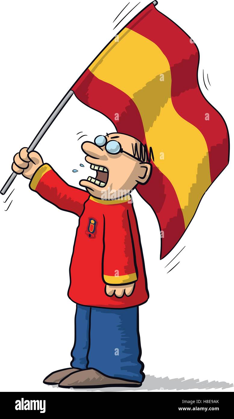 Spagna soccer sostenitore Illustrazione Vettoriale