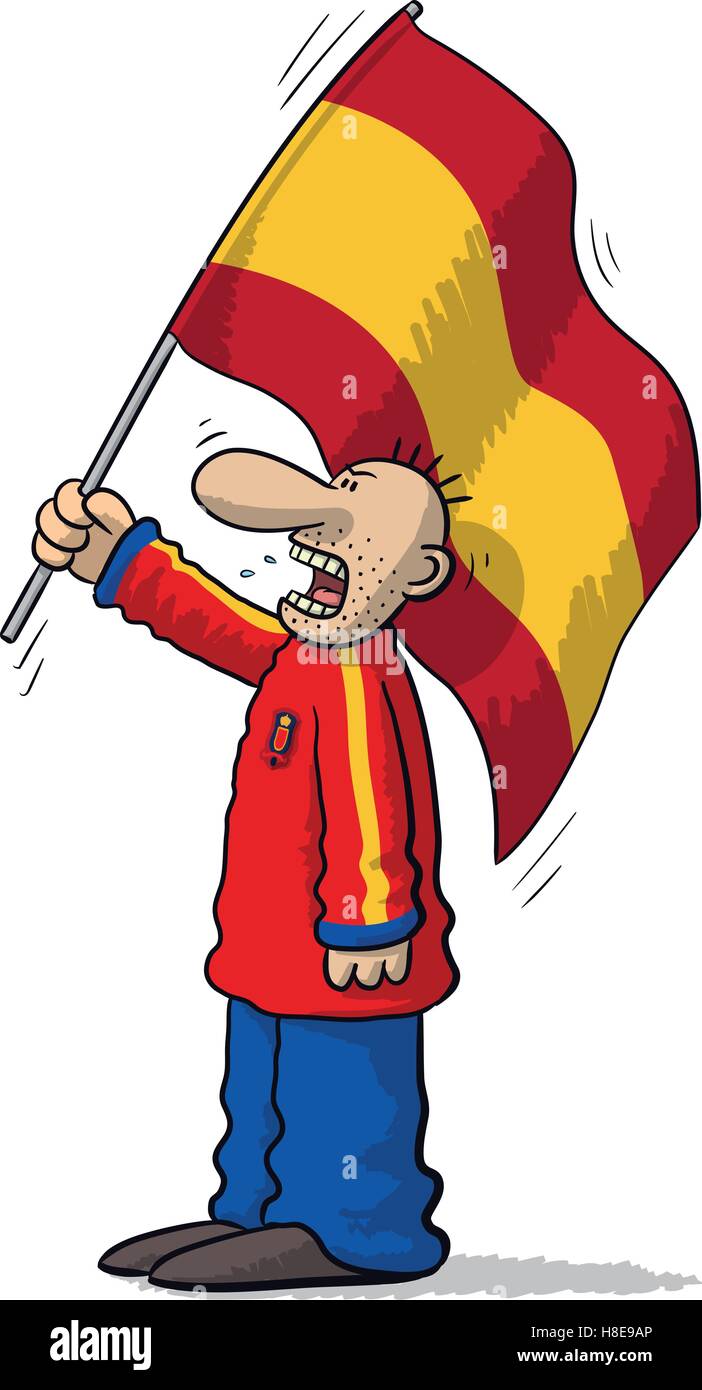 Spagna soccer sostenitore Illustrazione Vettoriale