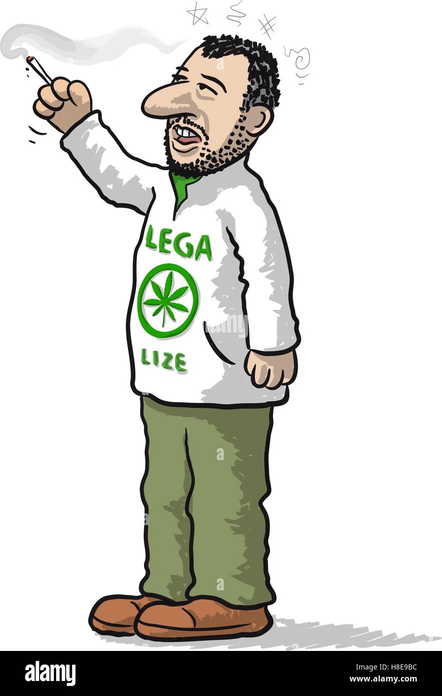 Matteo Salvini caricatura Illustrazione Vettoriale