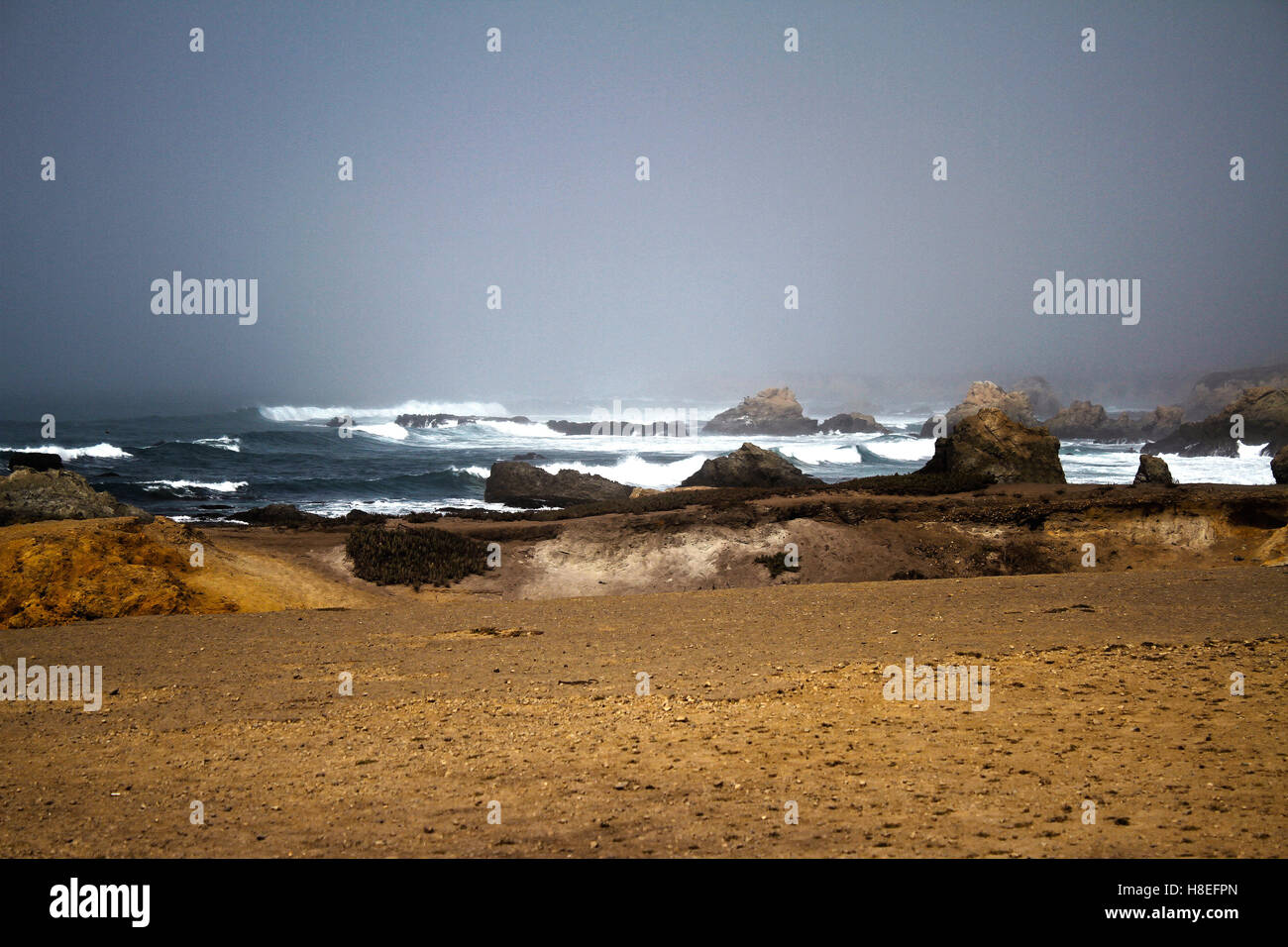La spiaggia di vetro in Fort Bragg, la California del Nord Foto Stock