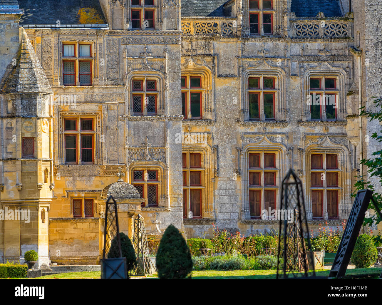 Il castello di Fontaine-Henry in Calvados, Normandia, Francia Foto Stock