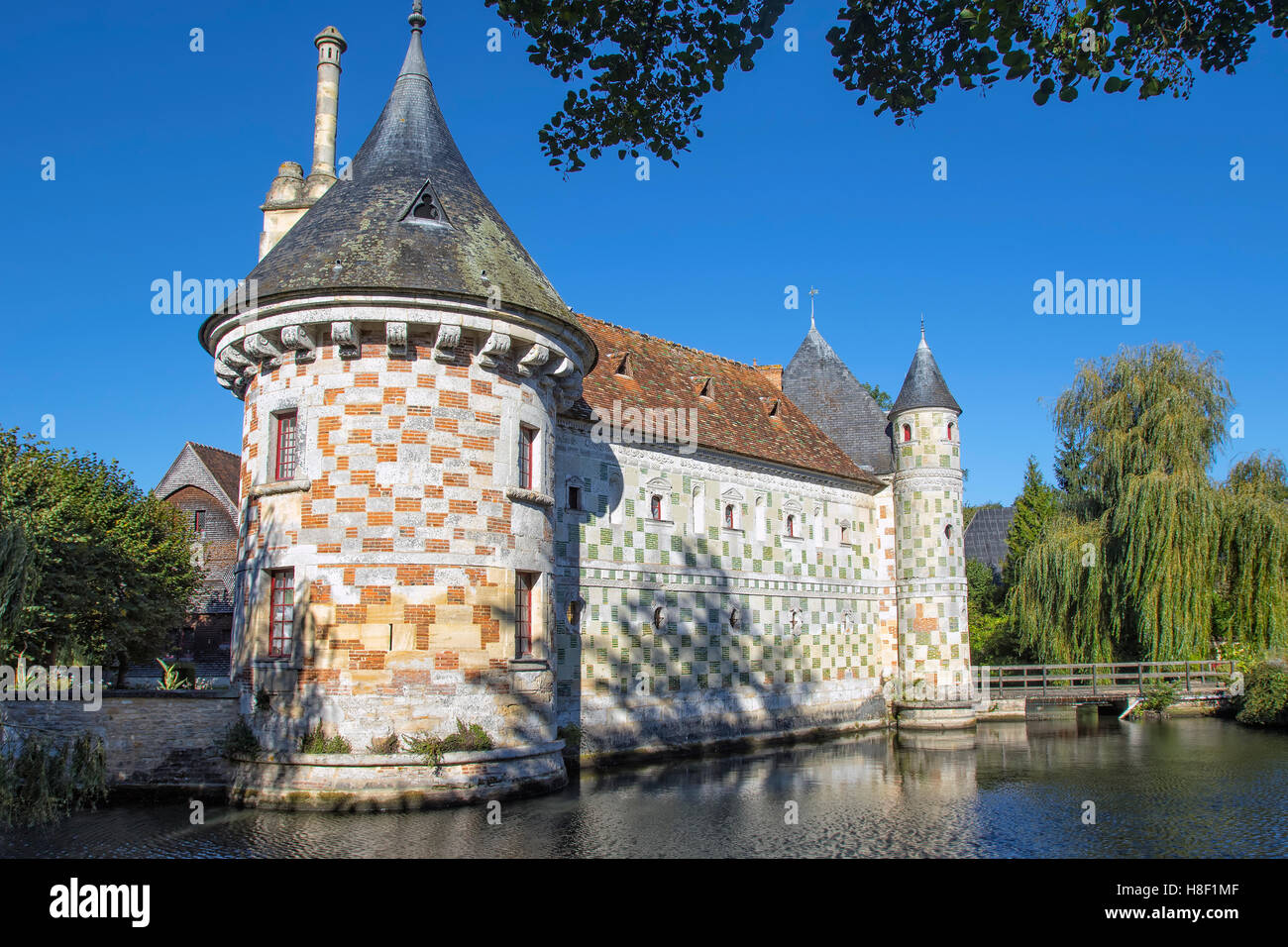 Il Castello di San Germain de Livet in Calvados, Normandia, Francia Foto Stock