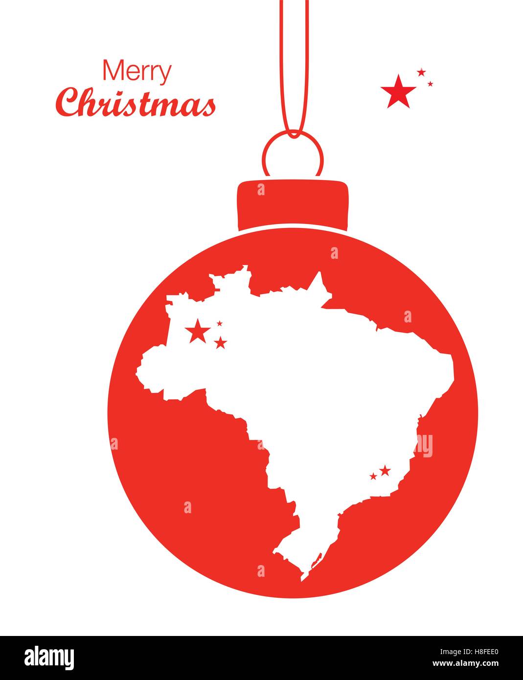 Buon Natale In Brasiliano.Buon Natale Mappa Brasile Immagine E Vettoriale Alamy