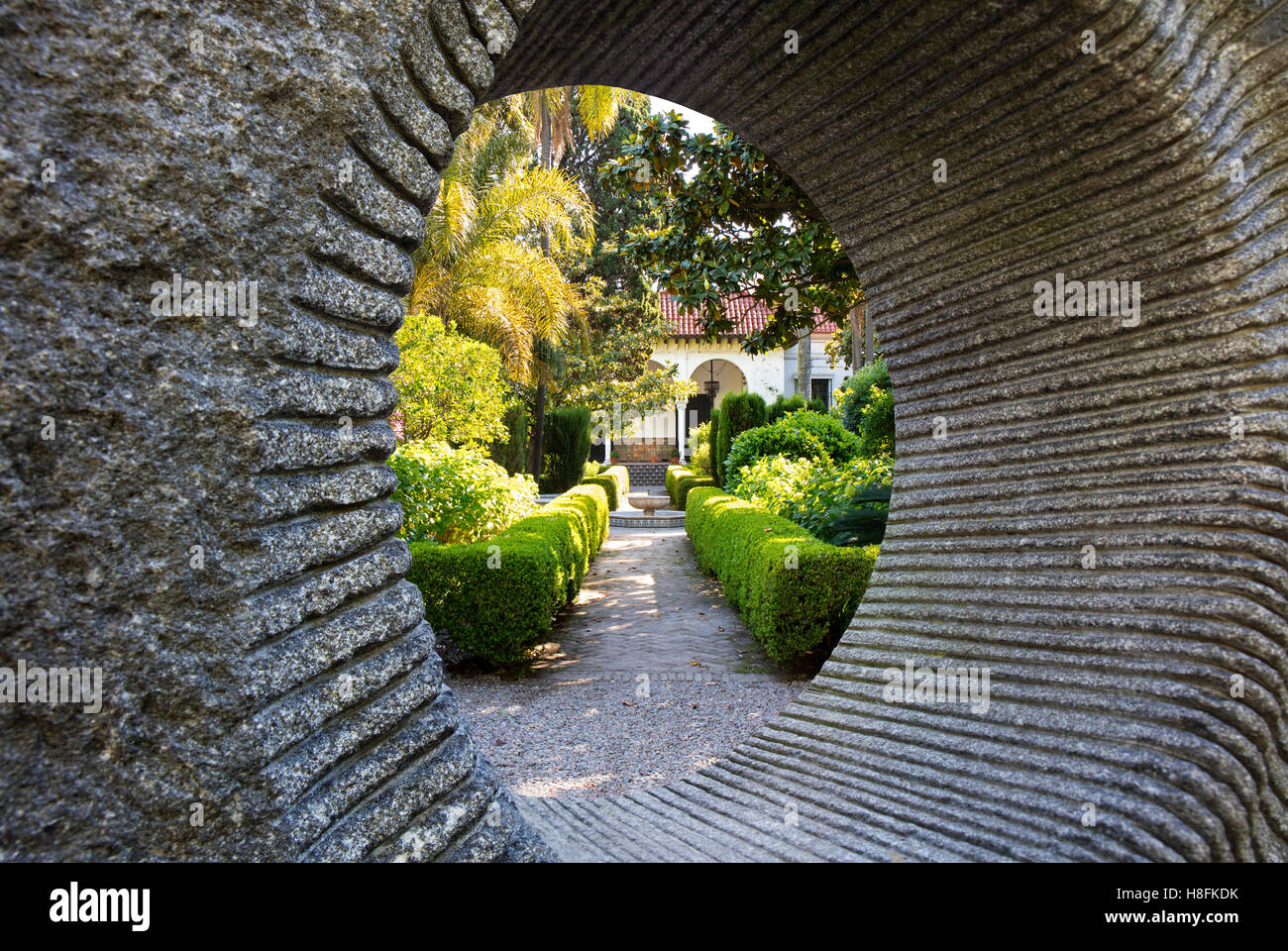 Il giardino andaluso del museo di arte Spagnola Enrique Larreta. Il Belgrano, Buenos Aires, Argentina. Foto Stock