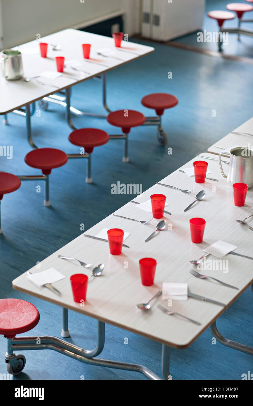Mensa scolastica Foto Stock