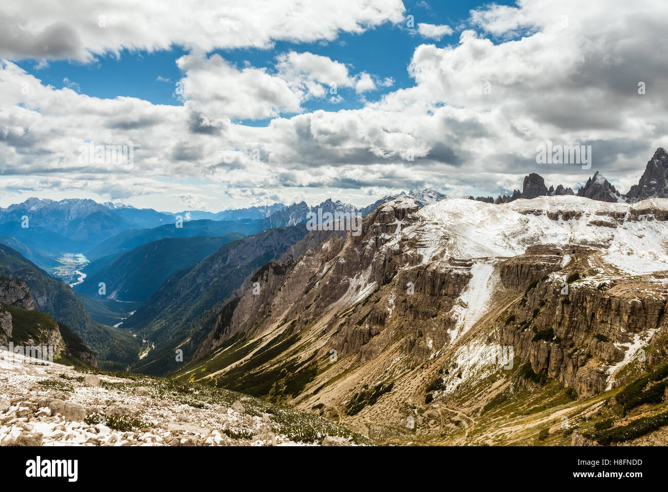 Alpi vista montagne Foto Stock