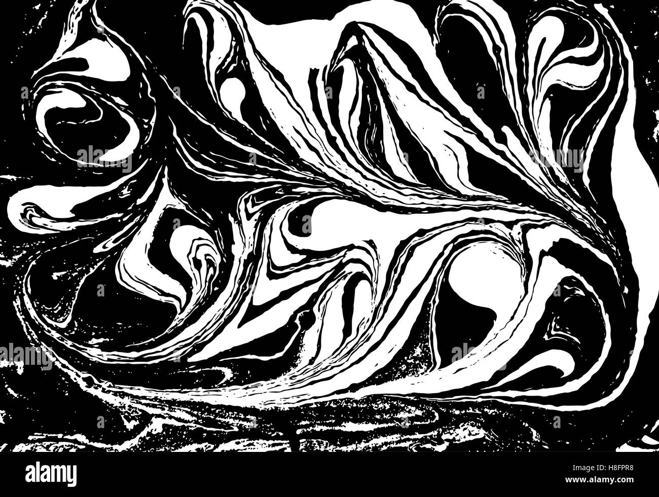 Il vettore in marmo bianco e nero sfondo astratto. Modello di liquido. Grunge texture. Illustrazione Vettoriale