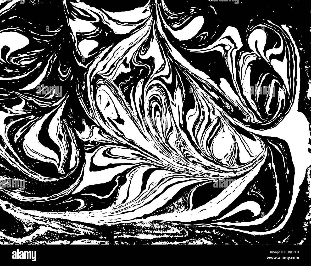 Il vettore in marmo bianco e nero sfondo astratto. Modello di liquido. Grunge texture. Illustrazione Vettoriale