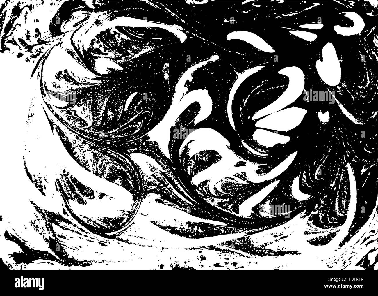 Il vettore in marmo bianco e nero sfondo astratto. Modello di liquido. Grunge texture. Illustrazione Vettoriale