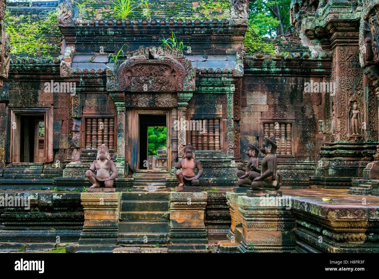 Il Banteay Srei, Angkor, Siem Reap, Cambogia Foto Stock