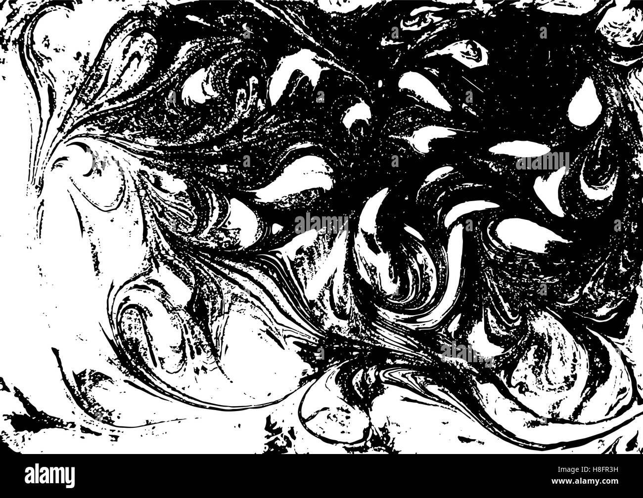 Il vettore in marmo bianco e nero sfondo astratto. Modello di liquido. Grunge texture. Illustrazione Vettoriale