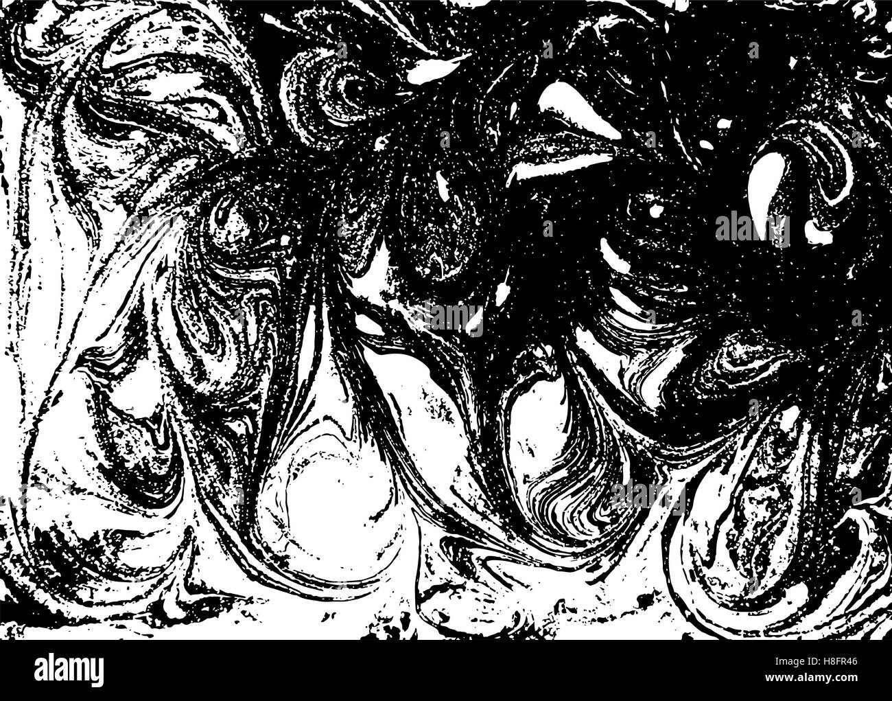 Il vettore in marmo bianco e nero sfondo astratto. Modello di liquido. Grunge texture. Illustrazione Vettoriale