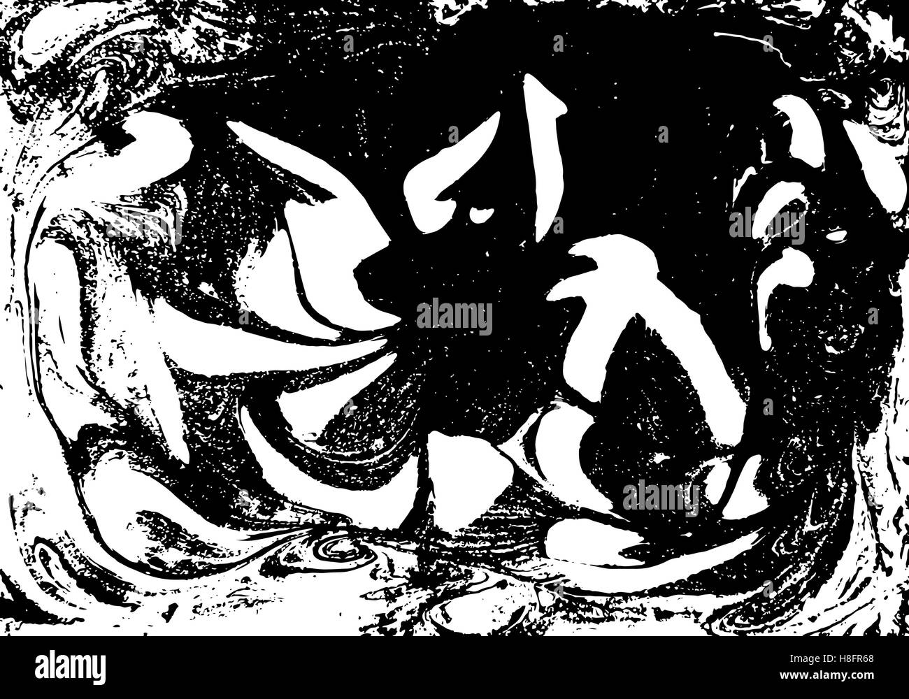 Il vettore in marmo bianco e nero sfondo astratto. Modello di liquido. Grunge texture. Illustrazione Vettoriale