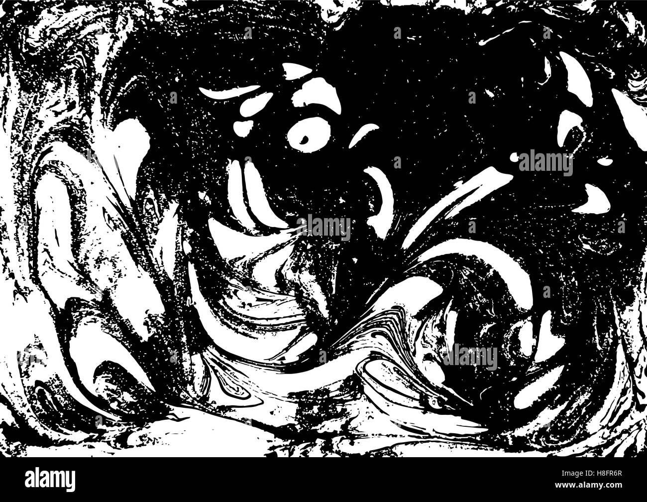 Il vettore in marmo bianco e nero sfondo astratto. Modello di liquido. Grunge texture. Illustrazione Vettoriale