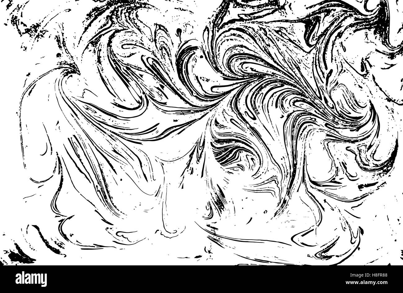 Il vettore in marmo bianco e nero sfondo astratto. Modello di liquido. Grunge texture. Illustrazione Vettoriale
