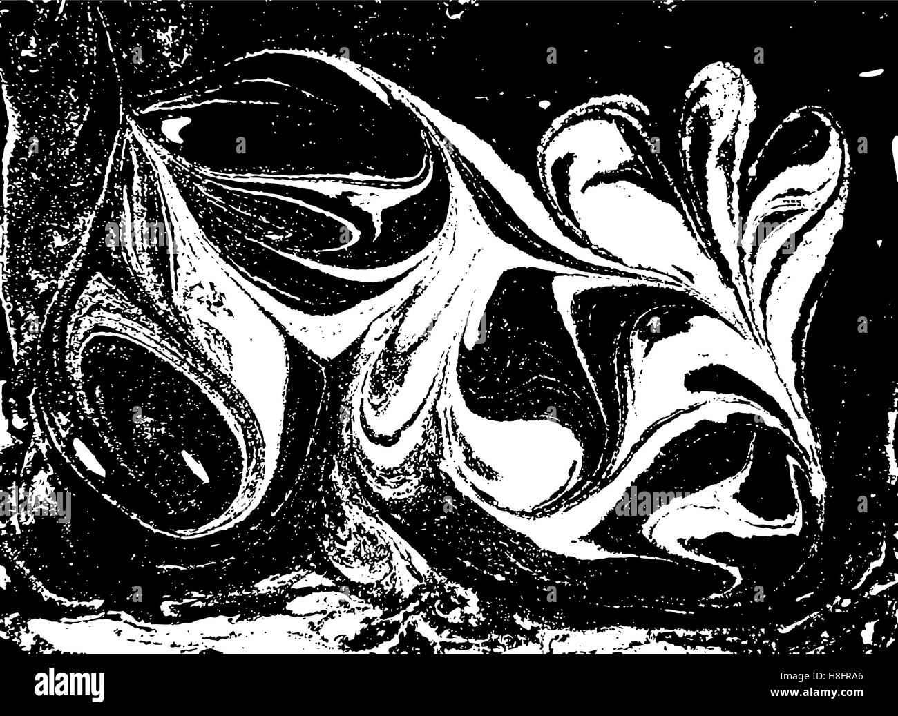 Il vettore in marmo bianco e nero sfondo astratto. Modello di liquido. Grunge texture. Illustrazione Vettoriale