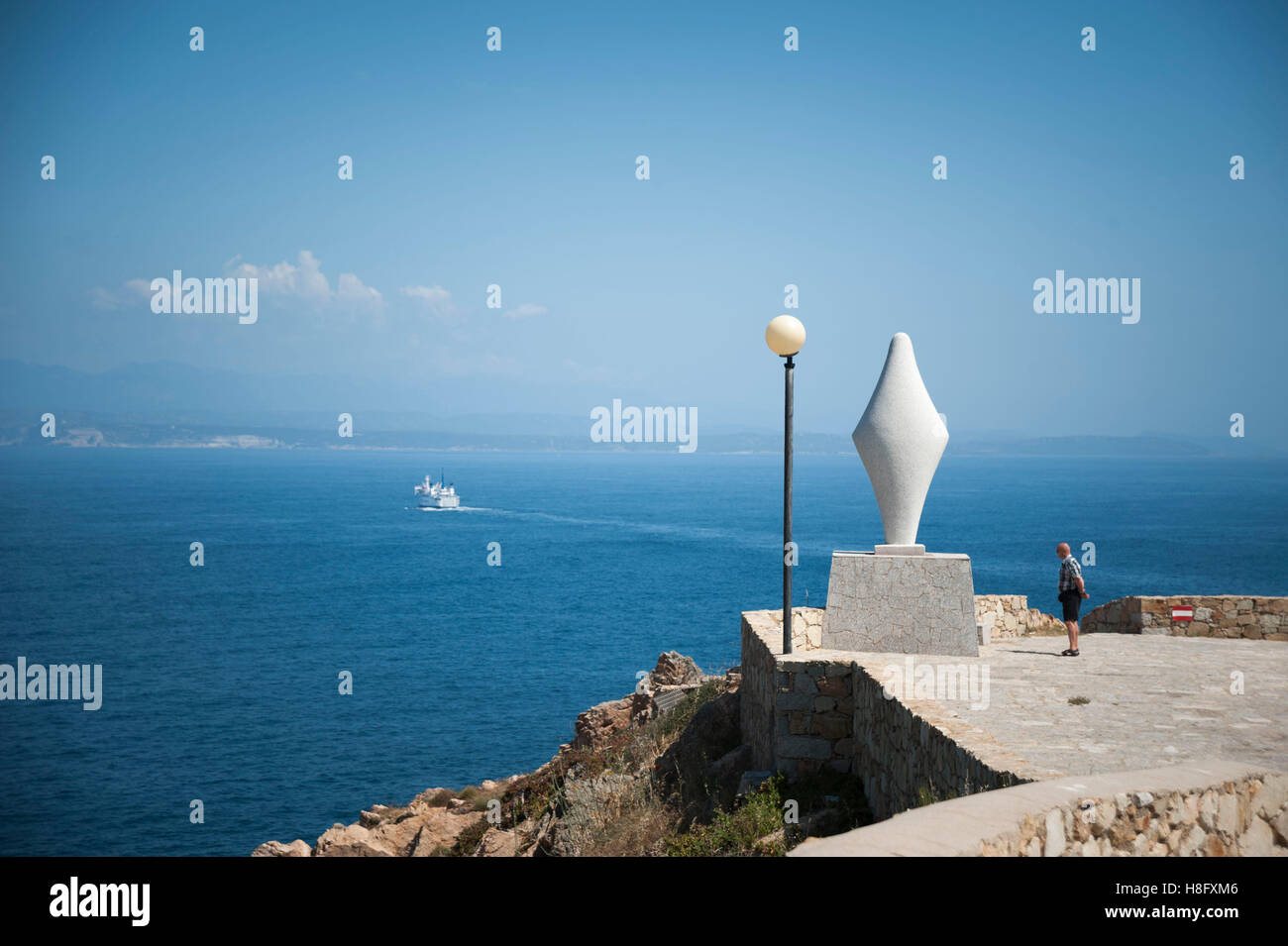 L'Italia, la Sardegna a Santa Teresa di Gallura, statua di Santa Maria Foto Stock