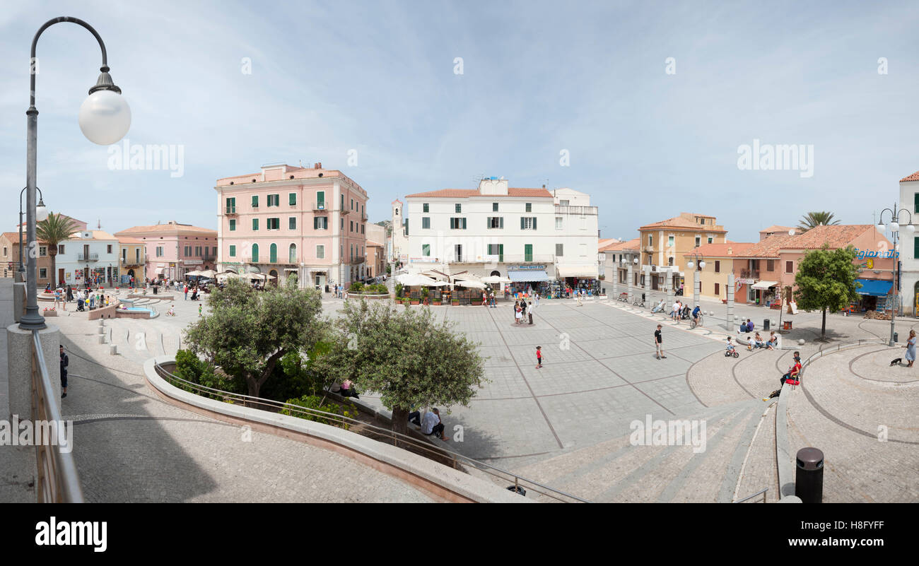 L'Italia, la Sardegna a Santa Teresa di Gallura, la Piazza Vittorio Emanuele Foto Stock