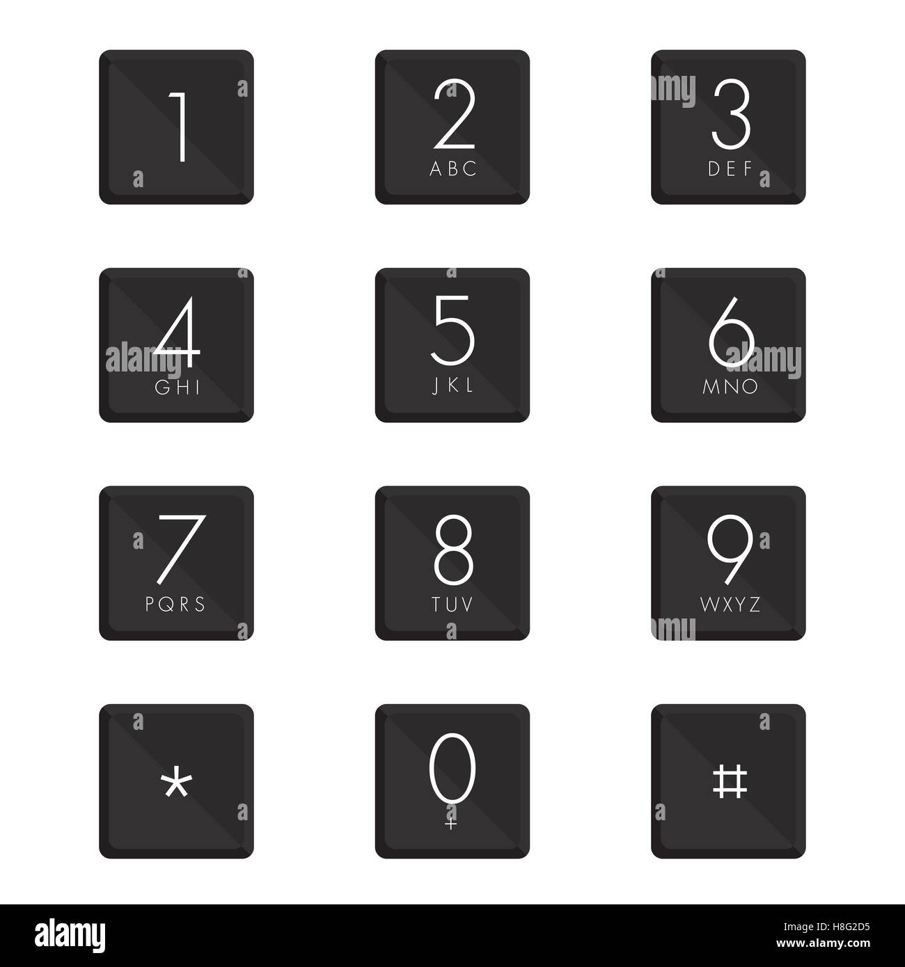 Tastierino numerico, vettore, bloccare la tastiera numerica, illustrazione, simbolo, sfondo, combinazione, pulsante isolato, arte Illustrazione Vettoriale