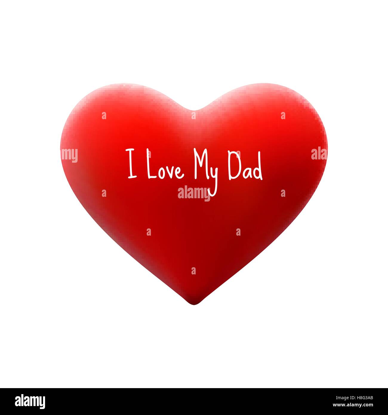 Io amo il mio papà. EPS 10 Illustrazione Vettoriale