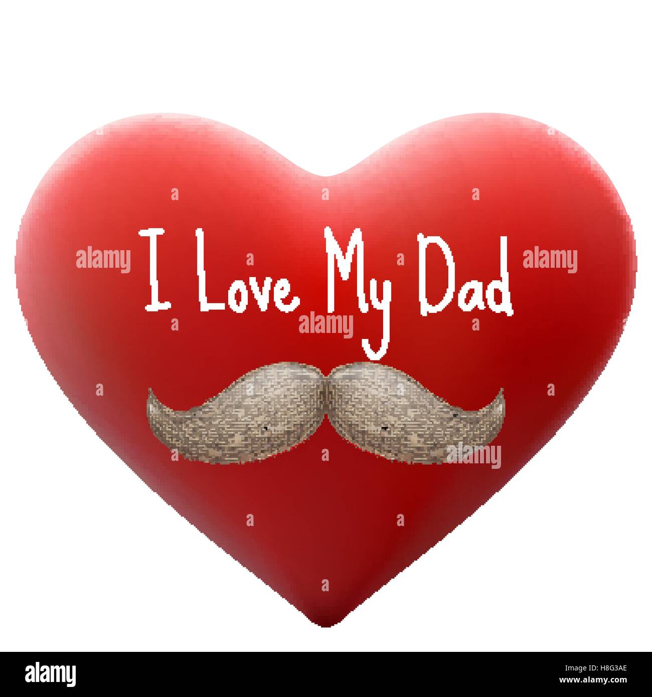 Io amo il mio papà. EPS 10 Illustrazione Vettoriale