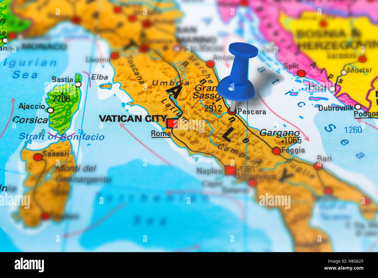 Pescara Italia mappa Foto Stock