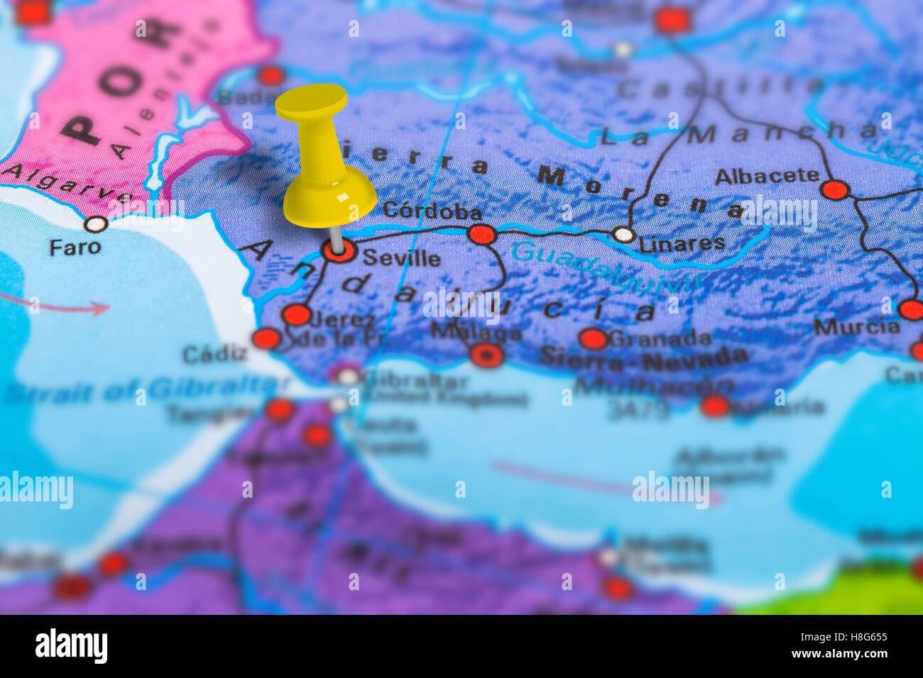 Siviglia Spagna Mappa Foto Stock Alamy