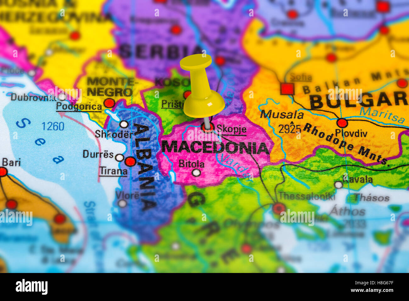 Macedonia Skopje mappa Foto Stock