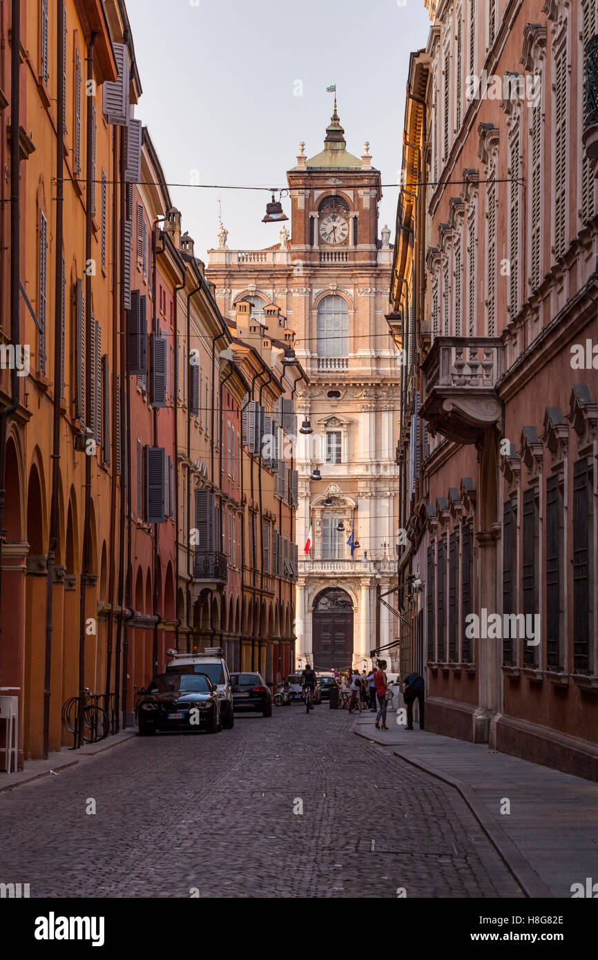 Via Luigi Carlo Farini a Modena, Italia. Foto Stock
