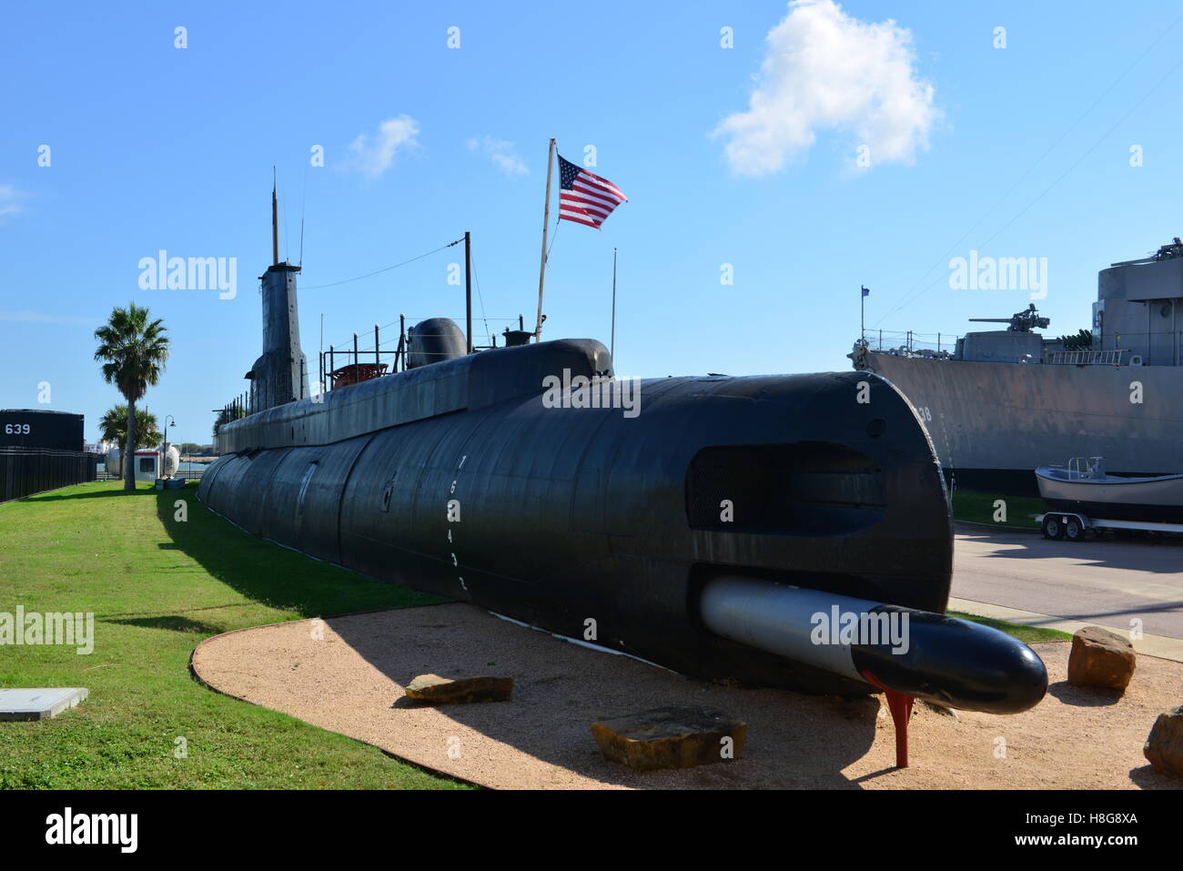 American sommergibile Cavalla SS-244 a Galveston. Foto Stock