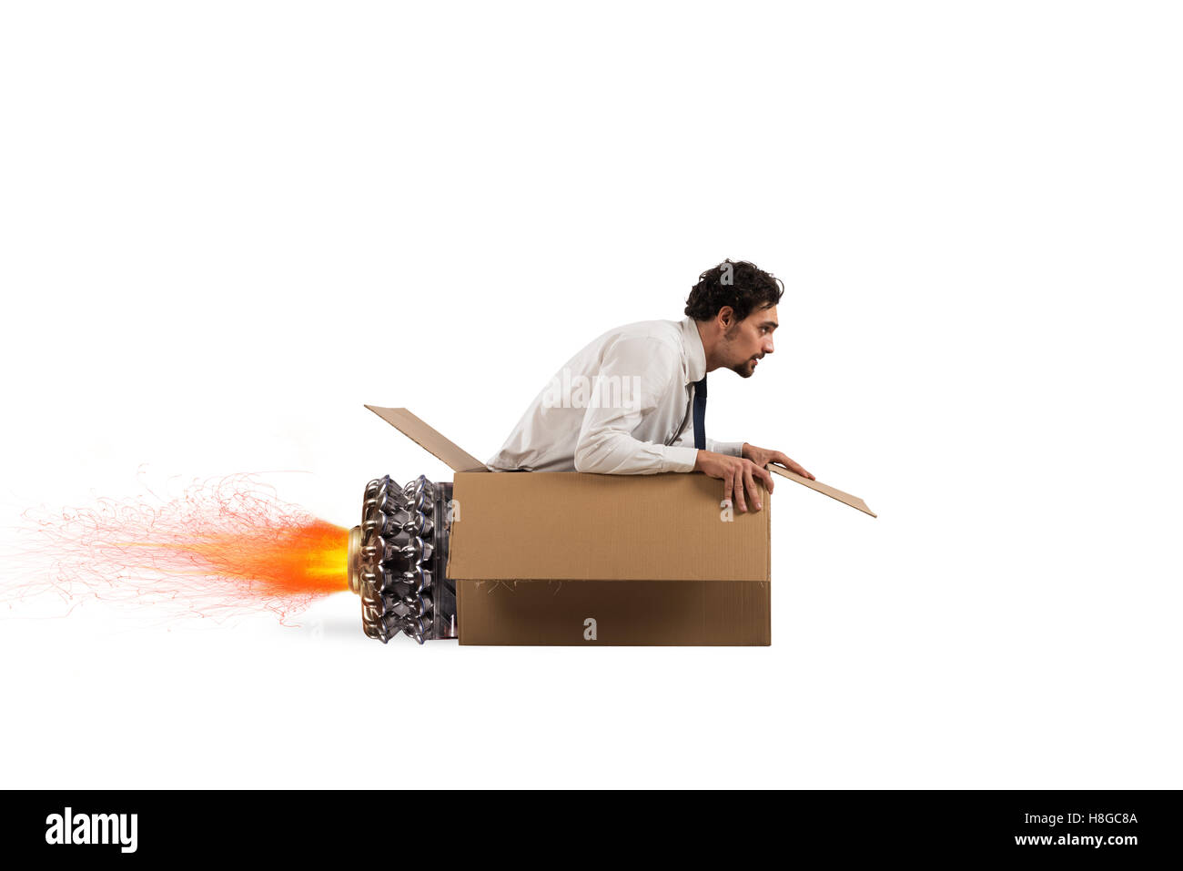 Missile di cartone Foto Stock