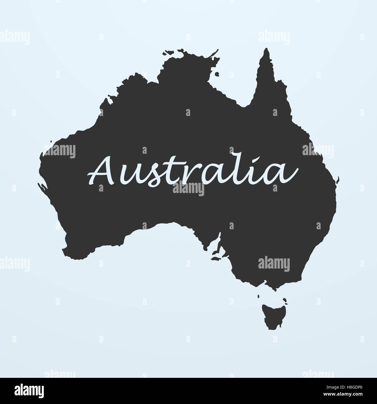 Mappa di Australia Illustrazione Vettoriale