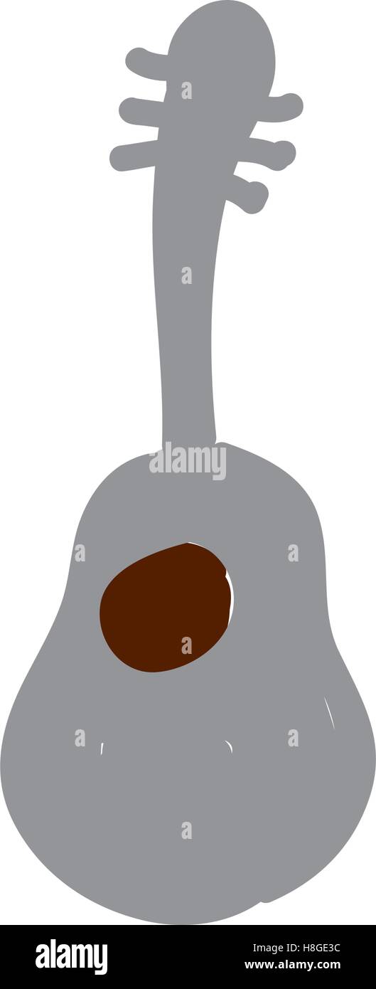 Chitarra acustica strumento immagine icona illustrazione vettoriale design Illustrazione Vettoriale