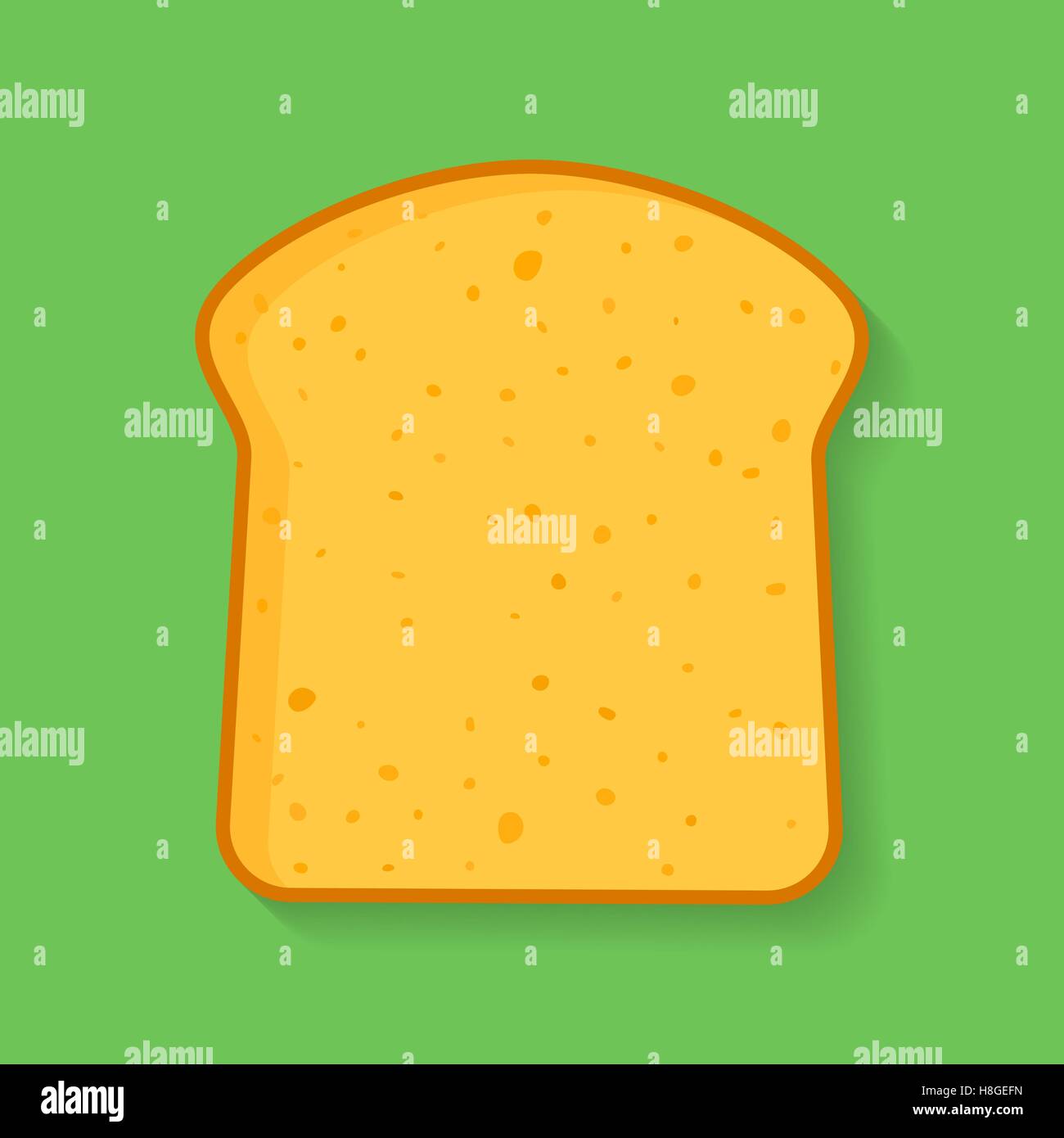 Icona del pane o fetta di pane. Simbolo di toast Illustrazione Vettoriale