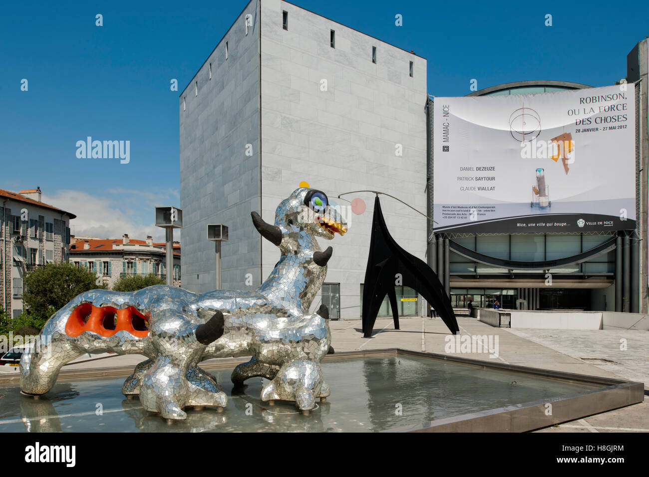 Frankreich, Cote d Azur, Nizza, Musée d'Art Moderne et d'Art Contemporain, Museum für Moderne Kunst an der Promenade des Arts. Foto Stock