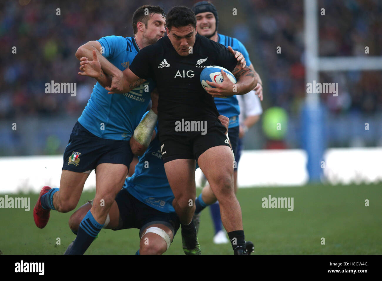 Stadio Olimpico di Roma, Italia. 12 Novembre, 2016. Test match rugby 2016 Italia contro la Nuova Zelanda . in azione durante la partita. Credito: marco iacobucci/Alamy Live News Foto Stock