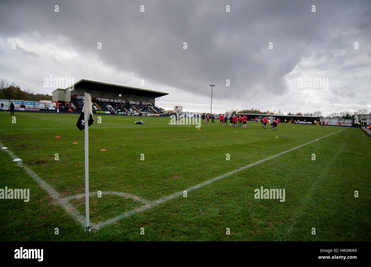 Parco chiavi, hednesford, 12 novembre 2016. hednesford town fc vs stafford rangers fc, f.a trophy Foto Stock