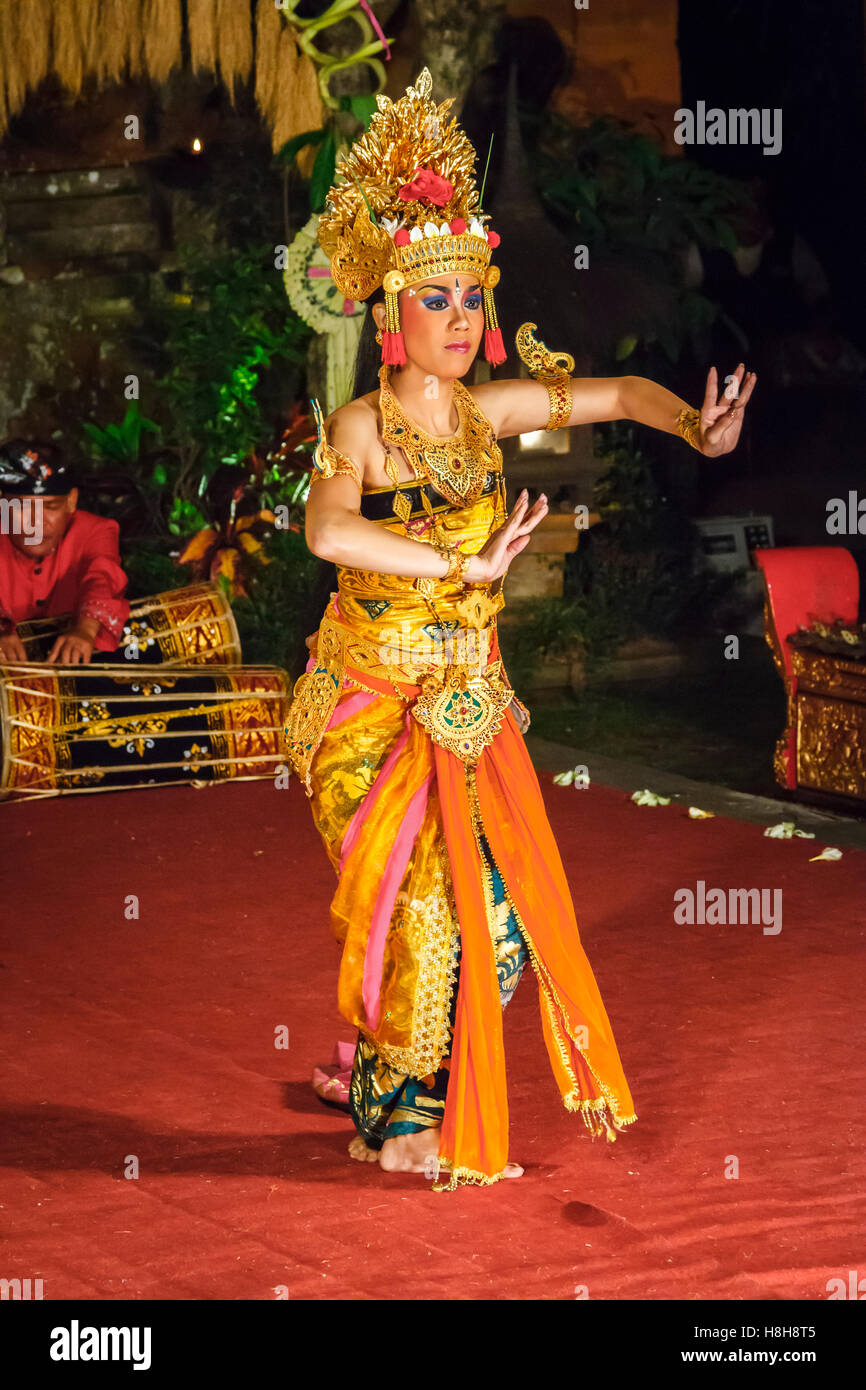 I Balli tradizionali (danza Legong e Ramayana). Foto Stock