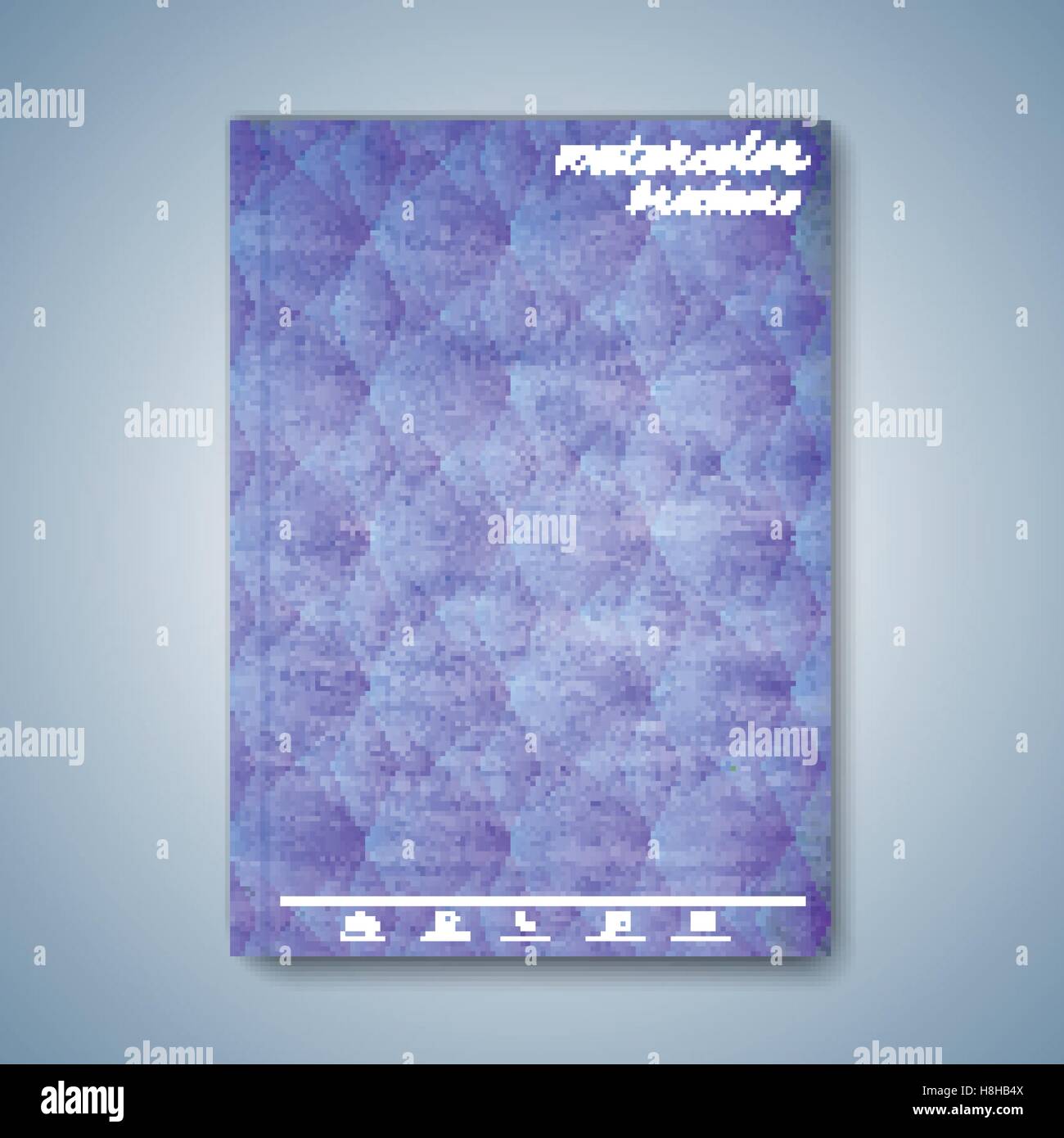 Modello ad acquerello brochure, magazine, volantini, opuscoli, coperchio o report in formato A4 per il vostro design . Illustrazione Vettoriale Illustrazione Vettoriale