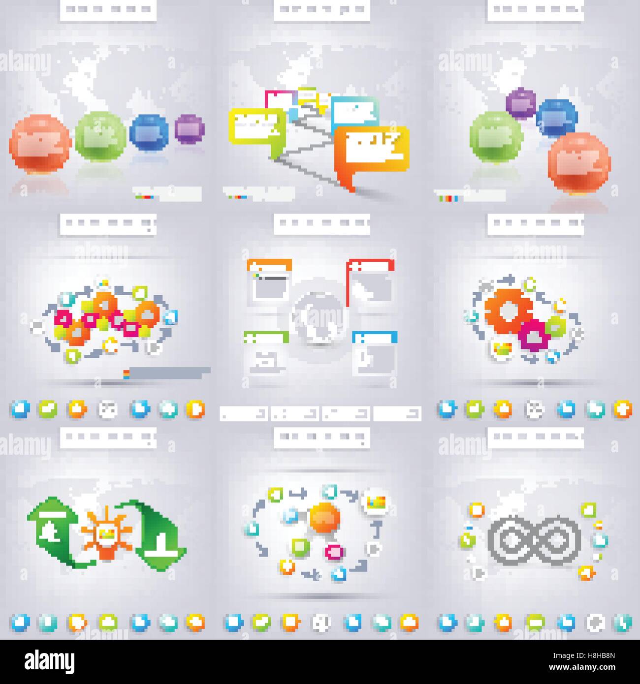 Set di una infografica per il tuo design . Può essere utilizzato come flusso di lavoro, layout, schema grafico, il numero delle opzioni. Illustrazione Vettoriale Illustrazione Vettoriale