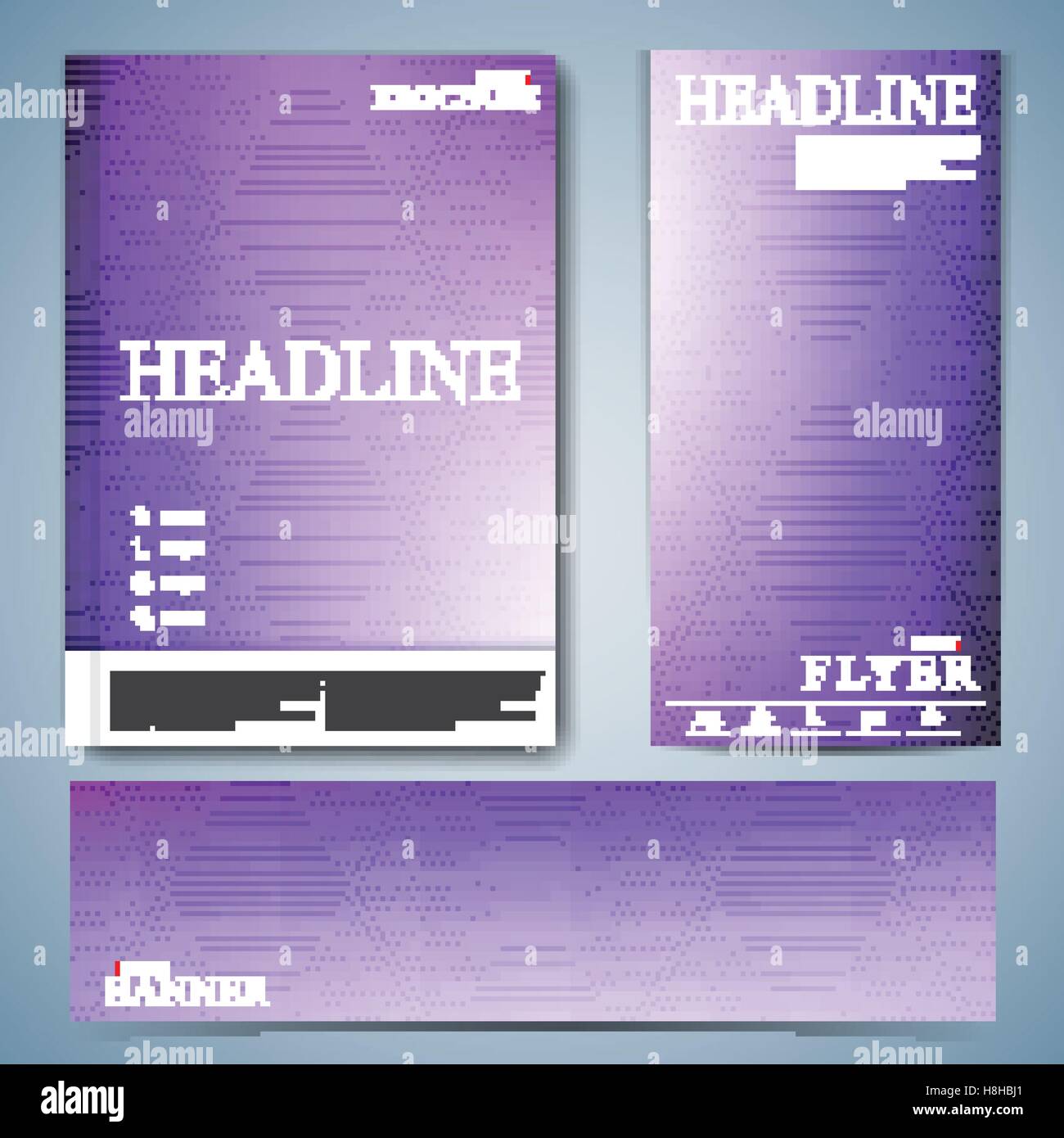 Moderna serie di brochure, volantini, opuscoli, coperchio o Rapporto annuale in formato A4 per il vostro design . Illustrazione Vettoriale Illustrazione Vettoriale