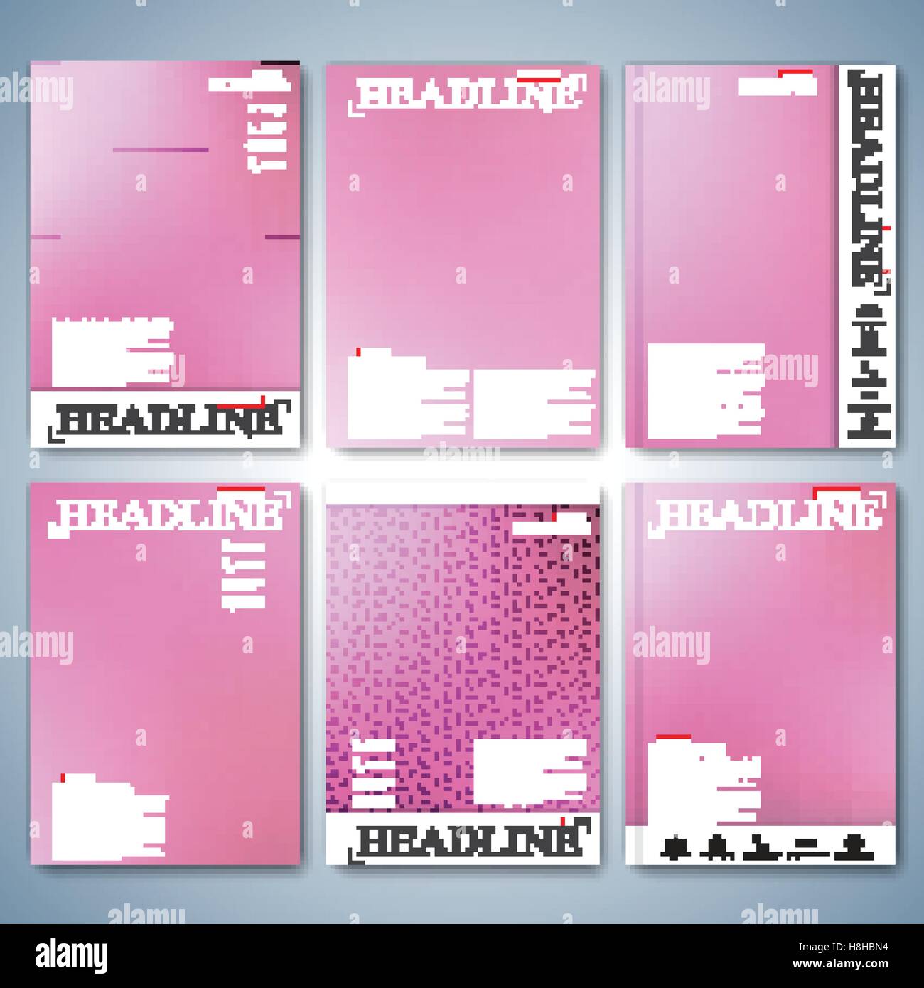 Moderna serie di brochure, volantini, opuscoli, coperchio o Rapporto annuale in formato A4 per il vostro design . Illustrazione Vettoriale Illustrazione Vettoriale