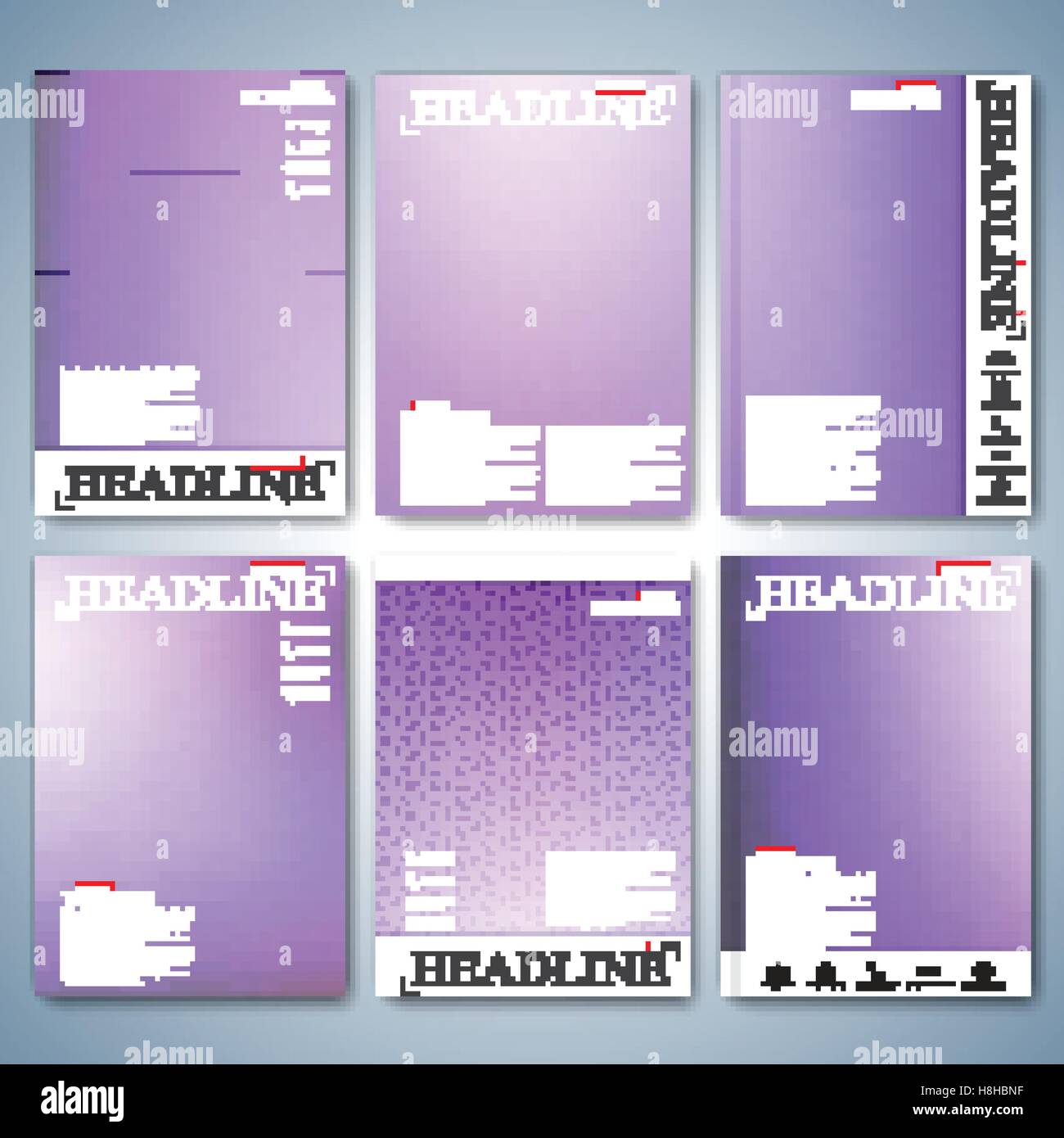 Moderna serie di brochure, volantini, opuscoli, coperchio o Rapporto annuale in formato A4 per il vostro design . Illustrazione Vettoriale Illustrazione Vettoriale