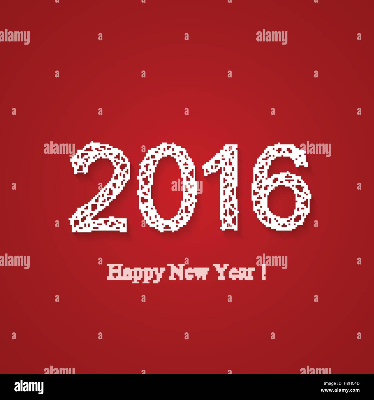 Progettazione di testo felice anno nuovo 2016 Illustrazione Vettoriale