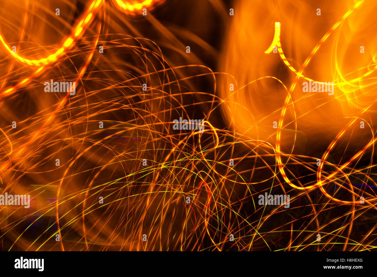 Semaforo vernice con una lunga esposizione, colorato abstract motion blur sullo sfondo Foto Stock