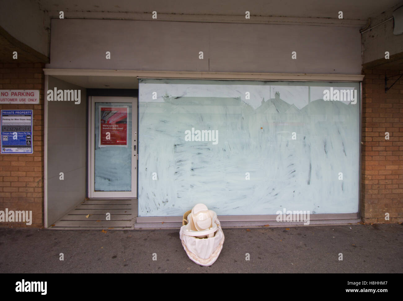 Negozio di vuoto in Summertown, North Oxford, Regno Unito Foto Stock