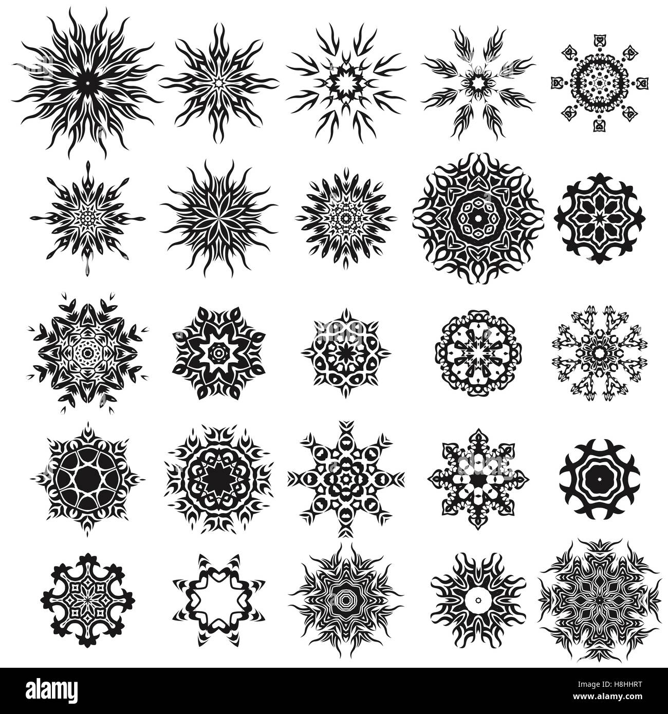 Set di diverse rosette tribali Illustrazione Vettoriale