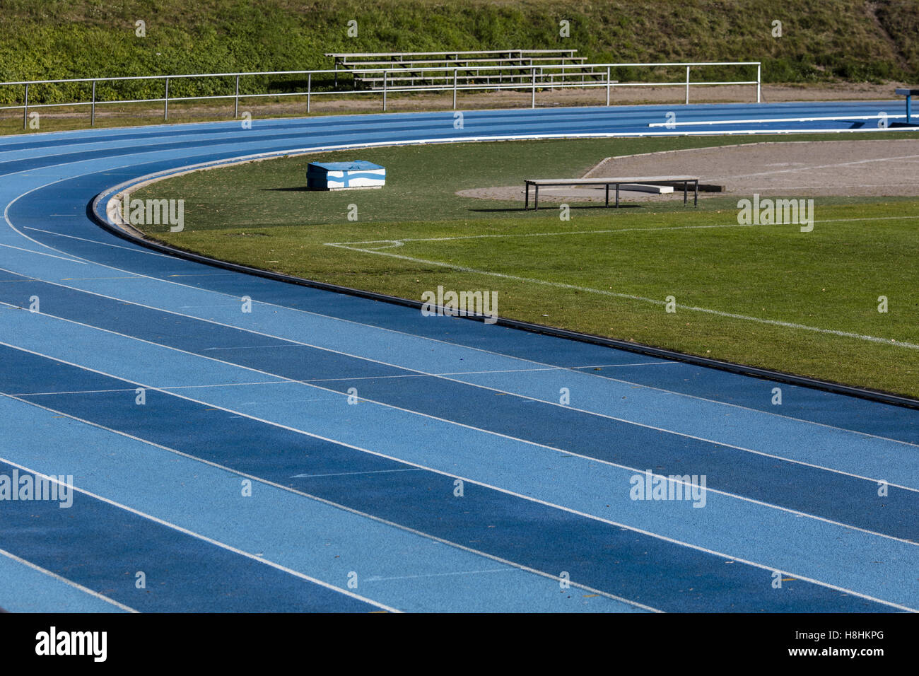 Heinola, area sport, pista per la corsa, Finlandia, sport, Foto Stock